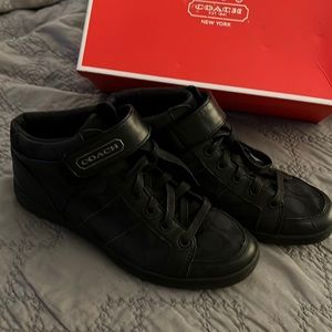 Coach black boots size 8.5 tennis shoes with box